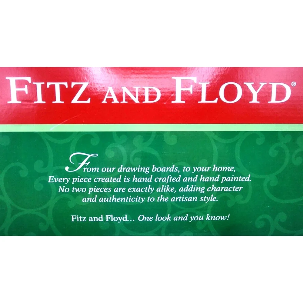 Fitz and Floyd Christmas Blessings Southern Santa Cookie Platter 2014 14